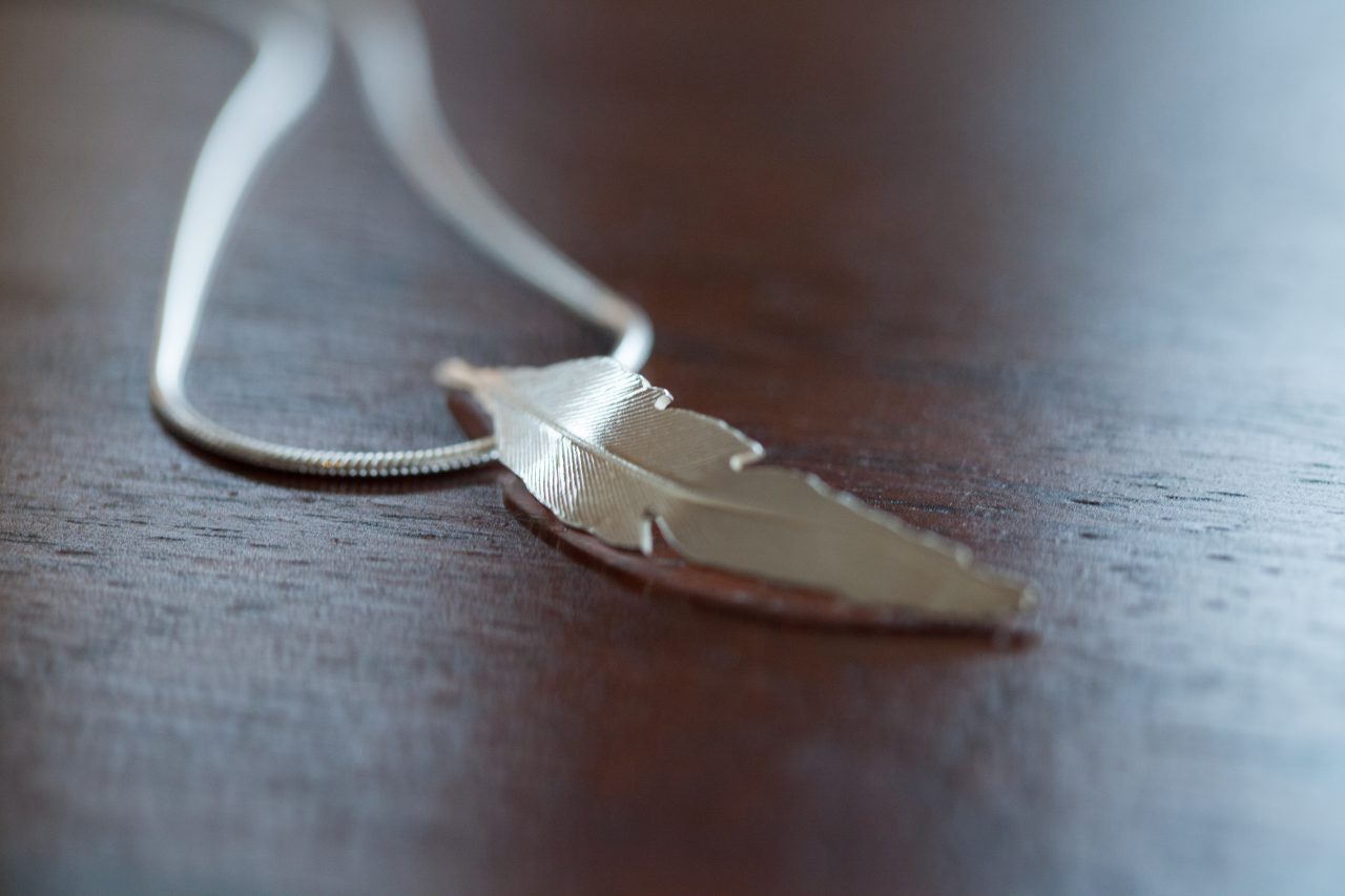 Silver Feather Pendant - Image 3