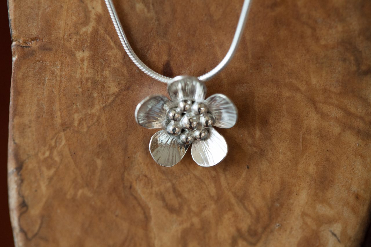 Textured Flower Pendant