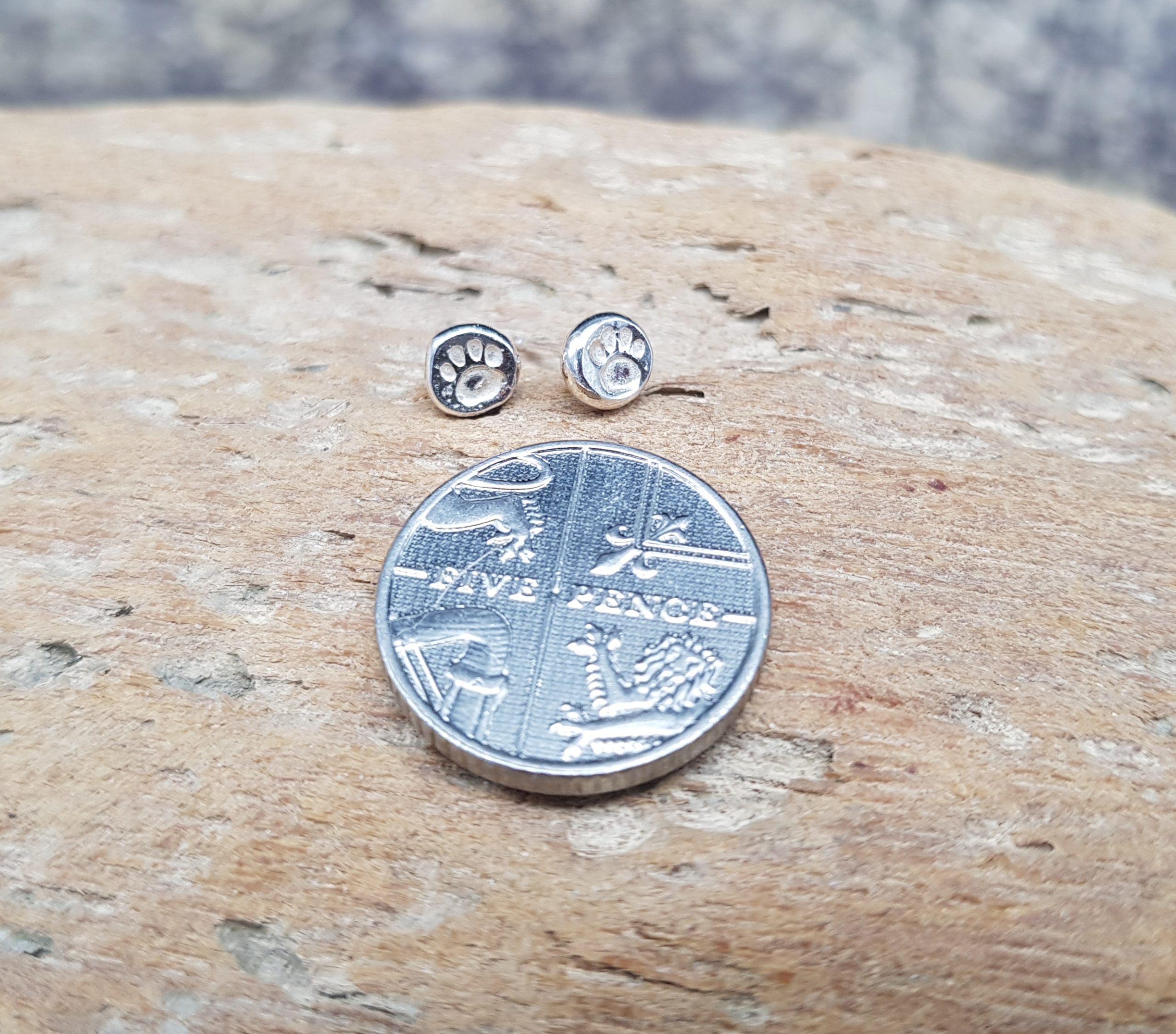 Paw Print Studs
