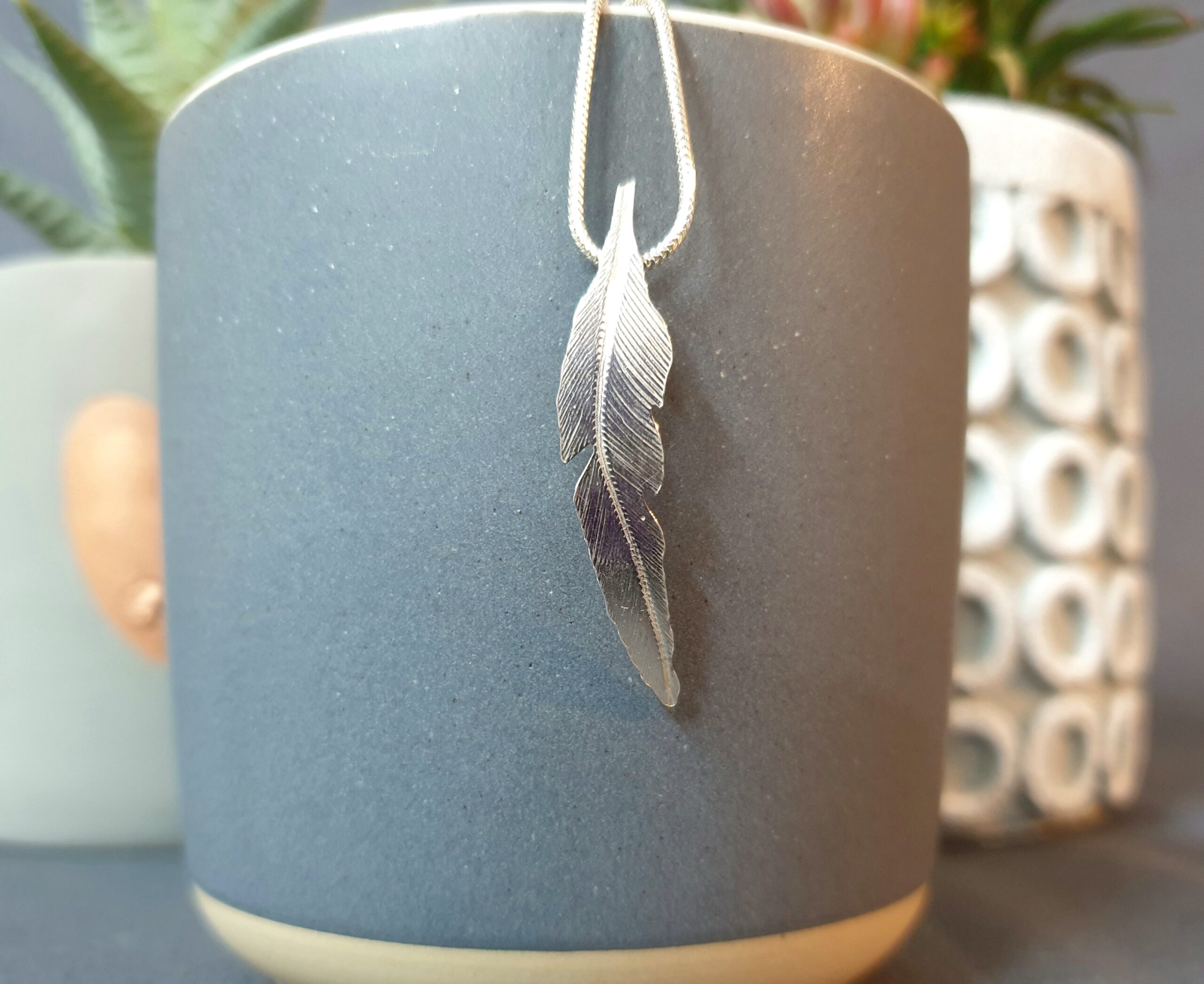 Silver Feather Pendant