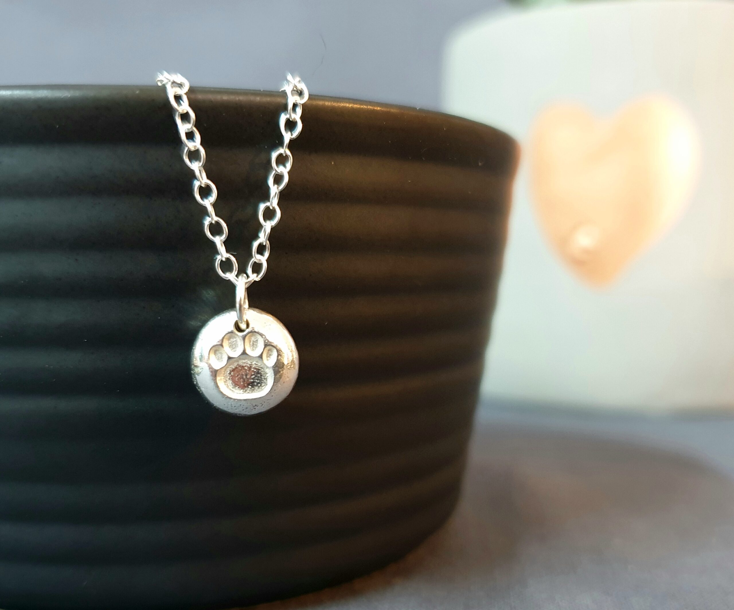 Paw Print Pebble Necklace
