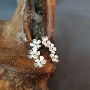 Triple Flower Stud Earrings