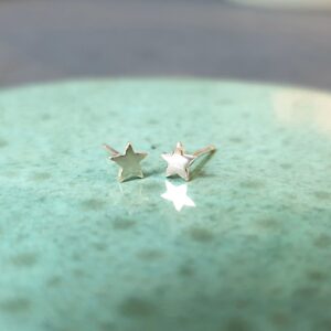 Tiny Silver Star Studs