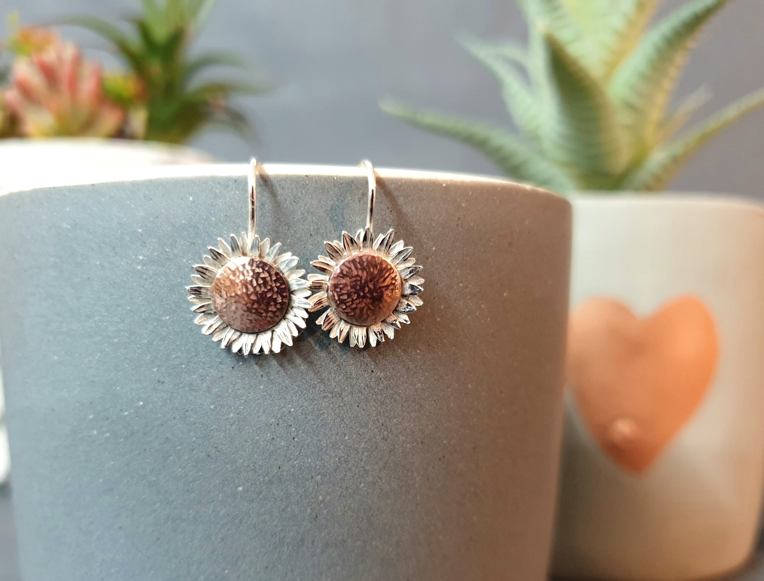 Sunflower Drop Earrings
