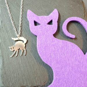 Halloween Cat Witches Familiar Necklace