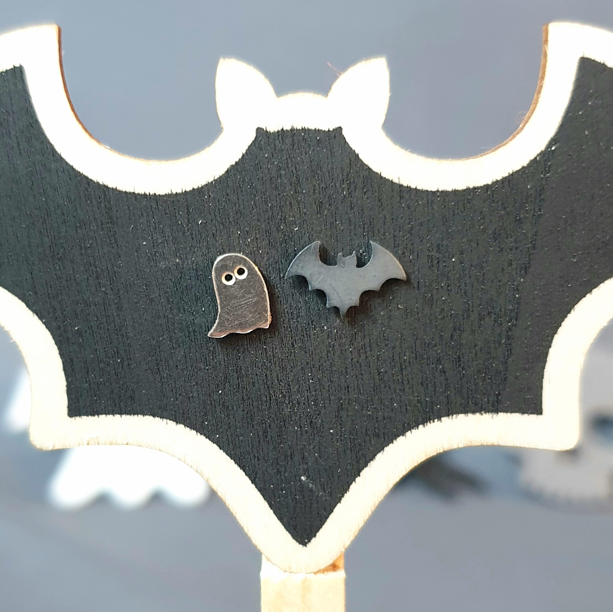 Halloween Bat & Ghost Studs - Image 2