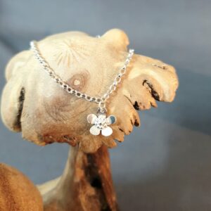 Silver Bracelet with Daisy Flower Charm
