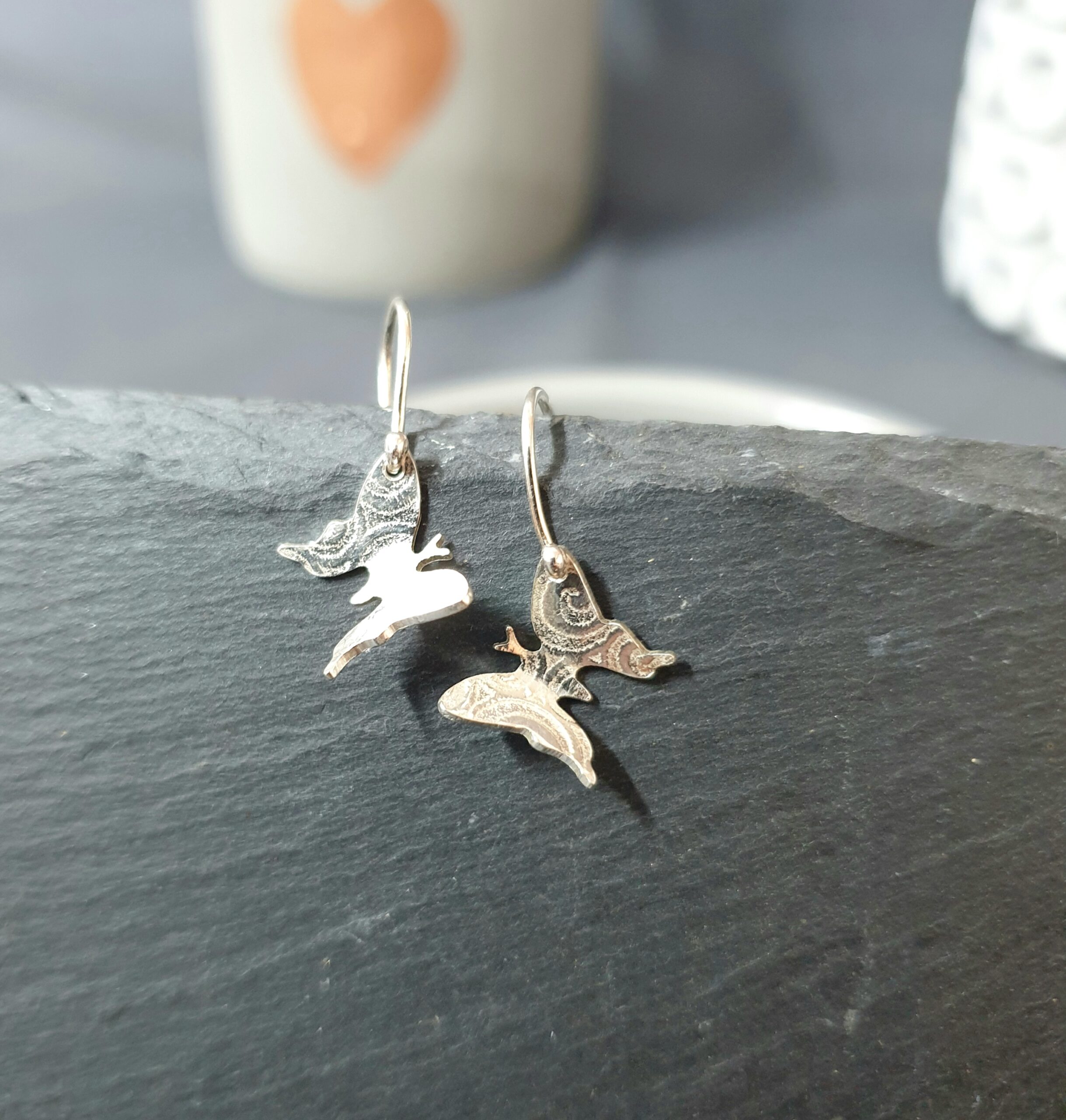 Dangly Butterfly Drop Earrings
