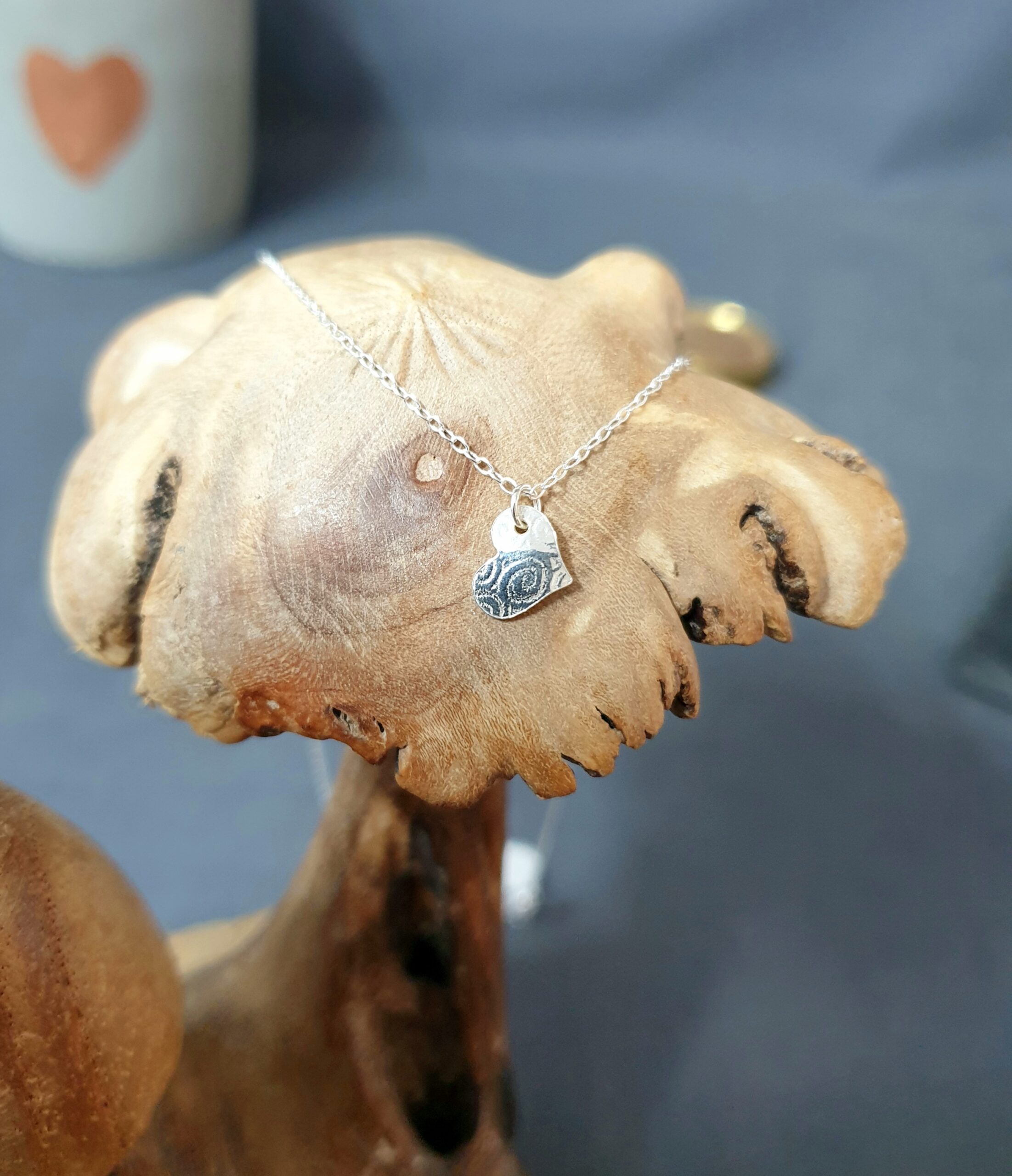 Silver Small Heart Love Friendship Pendant - Image 3