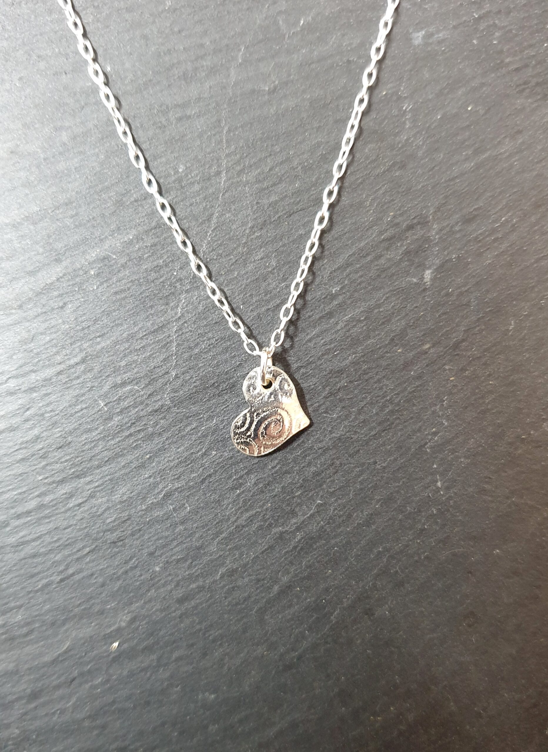 Silver Small Heart Love Friendship Pendant - Image 5