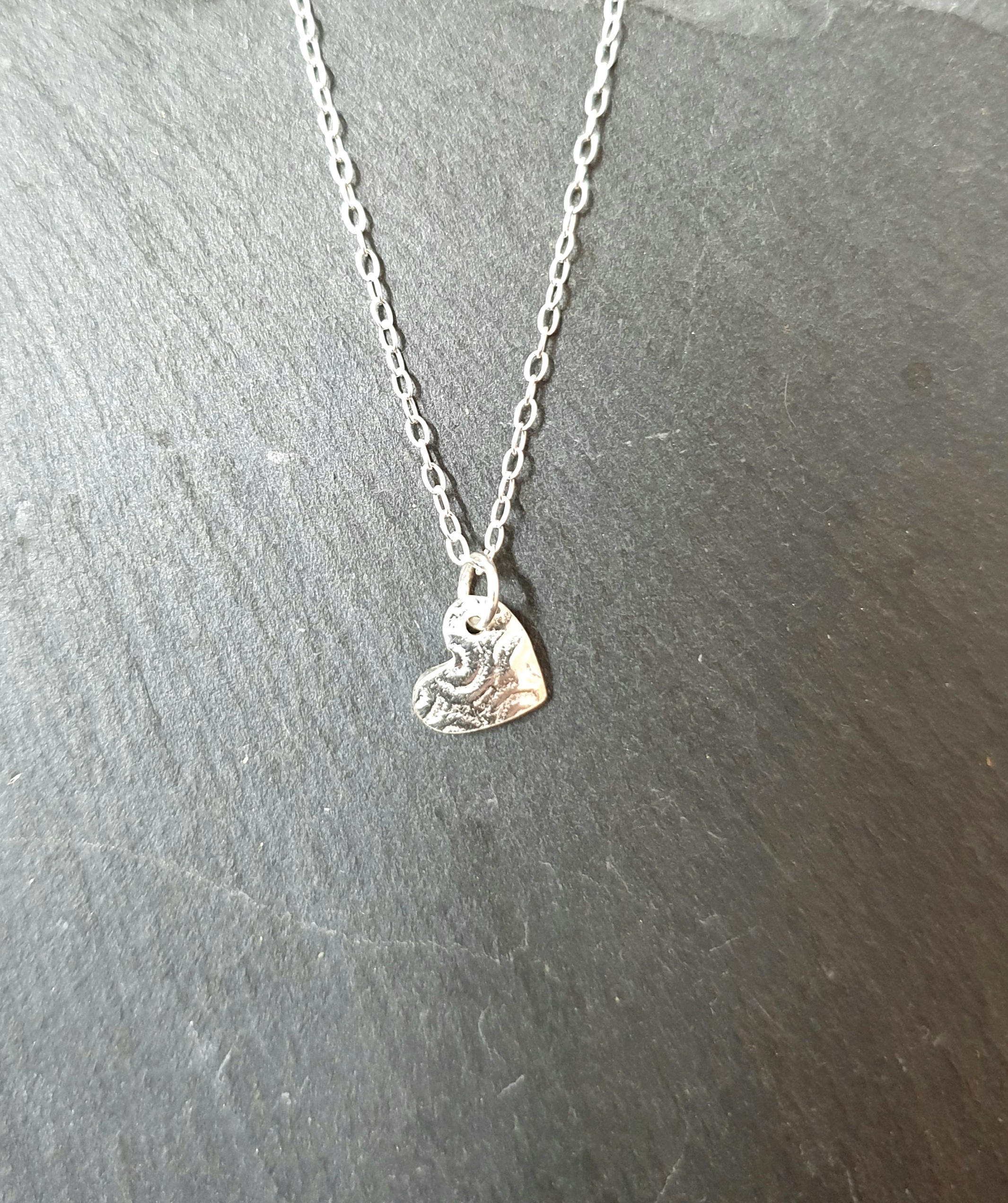 Friendship Love Tiny Silver Heart Necklace